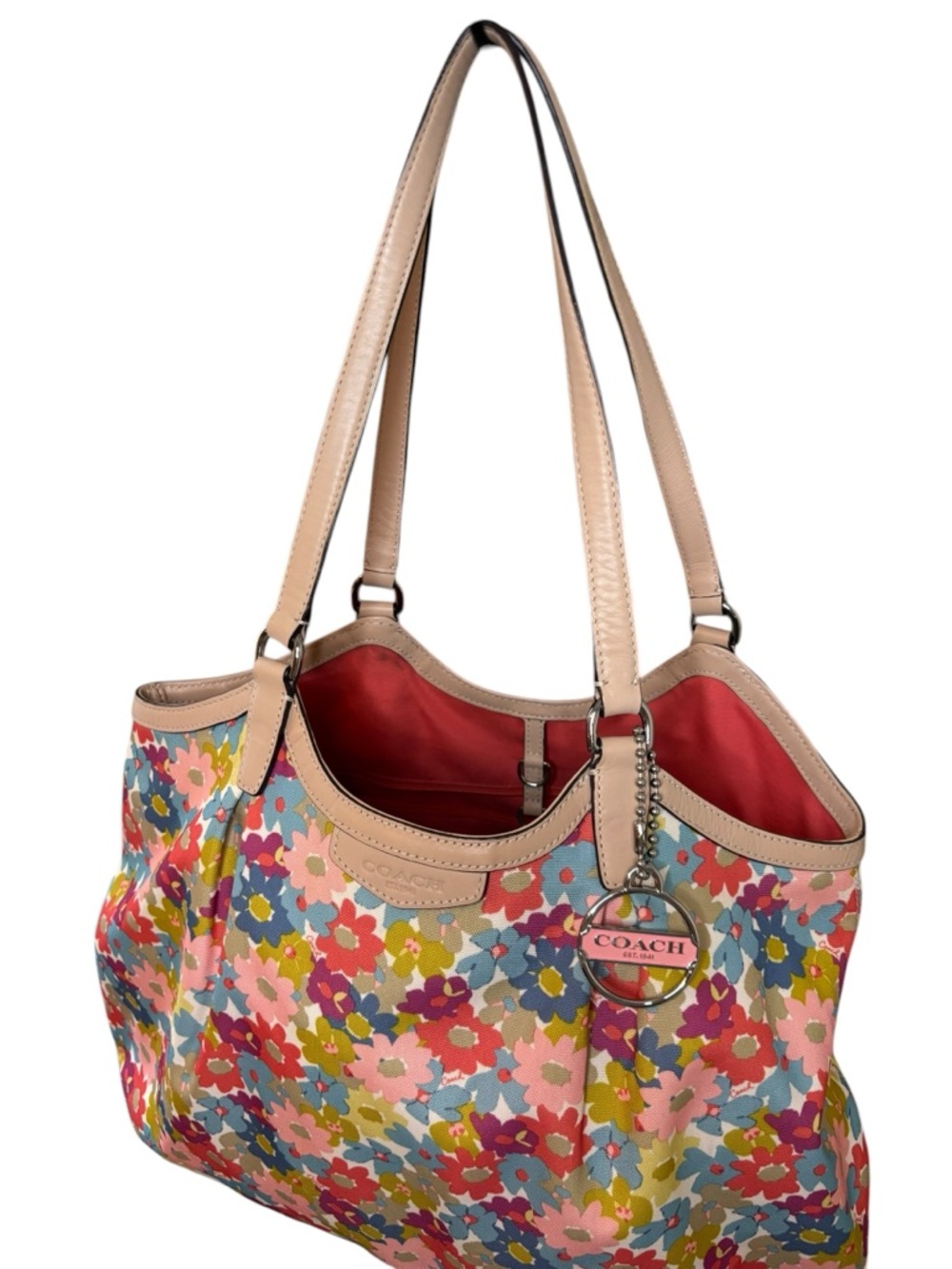 Coach Peyton Canvas Shoulder Tote Bag F28931 Leather Trim Large | 2013 - Picture 4 of 7